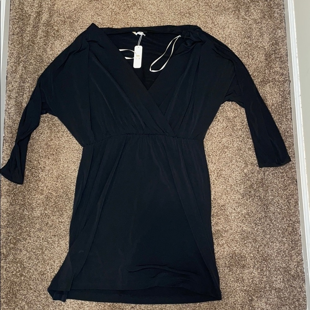 Black dress with cut out arms